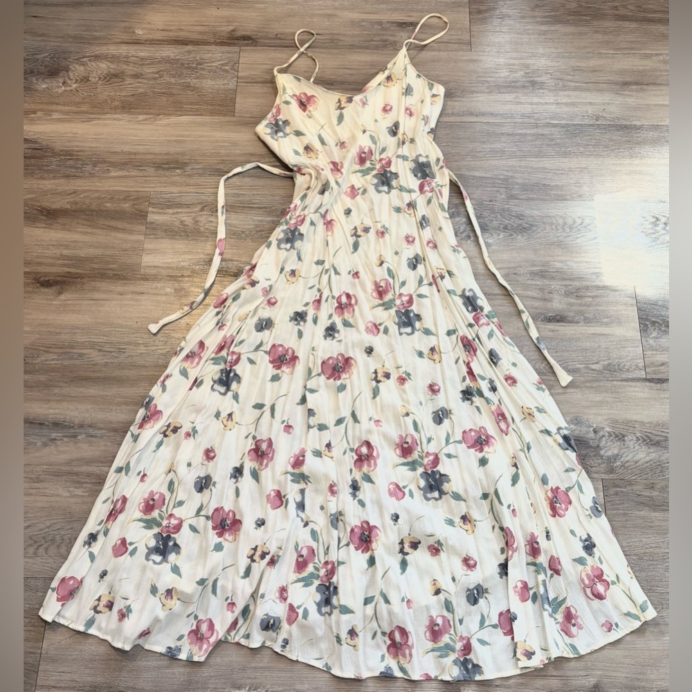 VTG 80’s 90’s Frederick’s of Hollywood floral cottagecore prairie maxi dress M